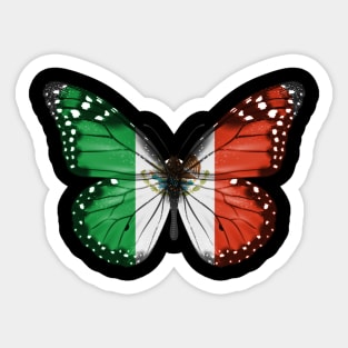 Mexican Flag  Butterfly - Gift for Mexican From Mexico Sticker